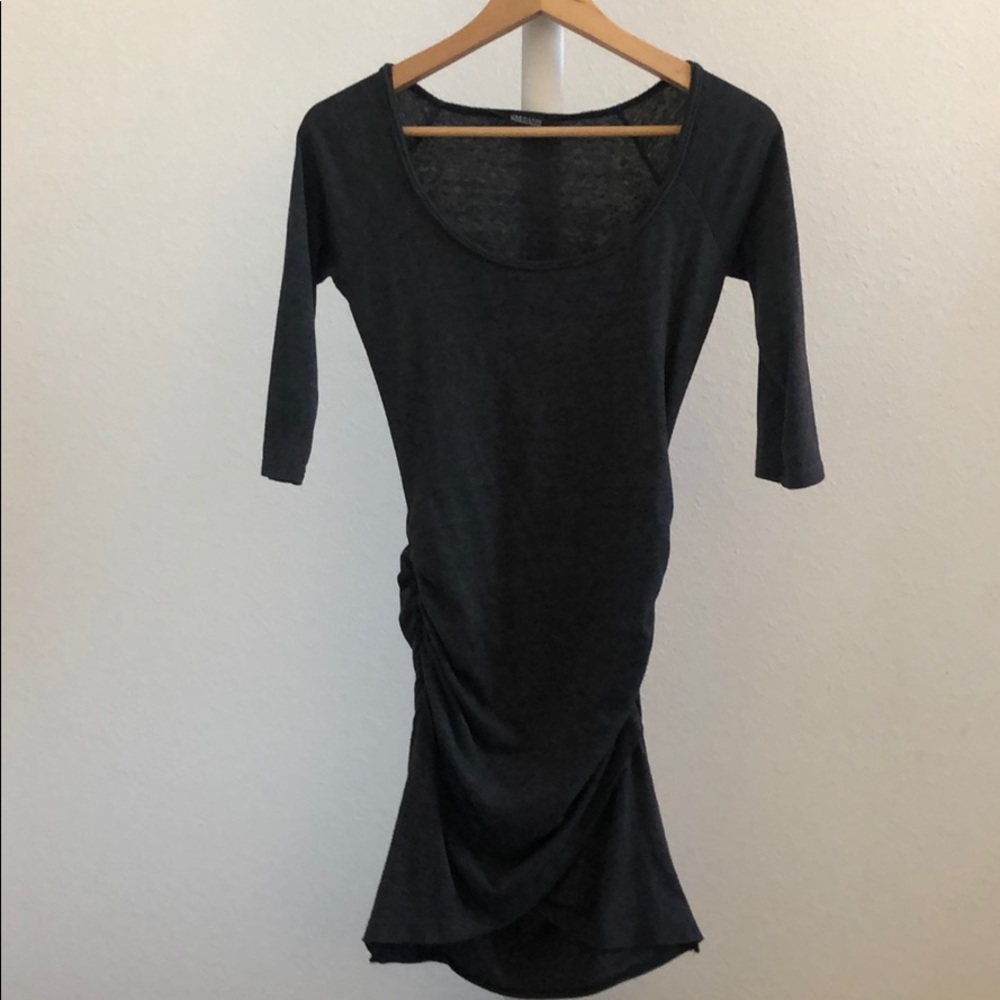 Mini Gray Half Sleeve Dress